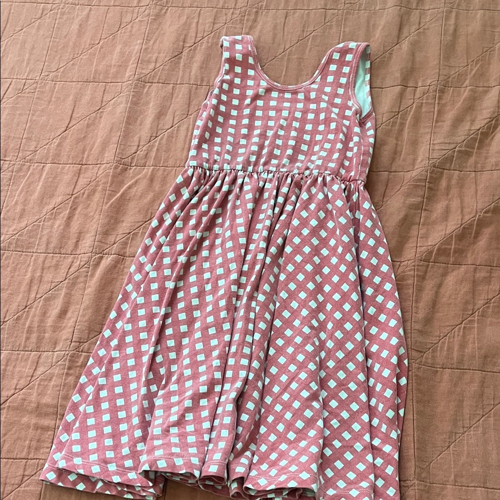 Charming Pink and White Kids Dress